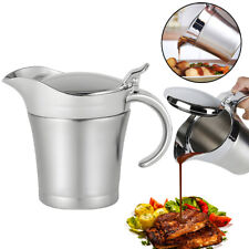 Stainless Steel Double Insulated Gravy Boat – Sauce Jug with U-Shaped Spout