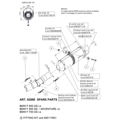 Exhaust pipe leovince - pipe,