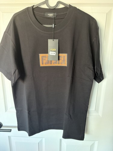 Fendi black logo shirt - black,