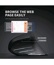 Bluetooth Ergonomic BT1+BT2+2.4G Wireless Vertical Optical Mouse 5 Buttons for L