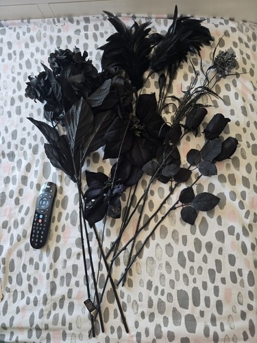 Gothic black faux flower - gothic,