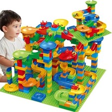 84-504PCS Marble Run Maze Ball Track Building Blocks Set Funnel Slide Toy Brick