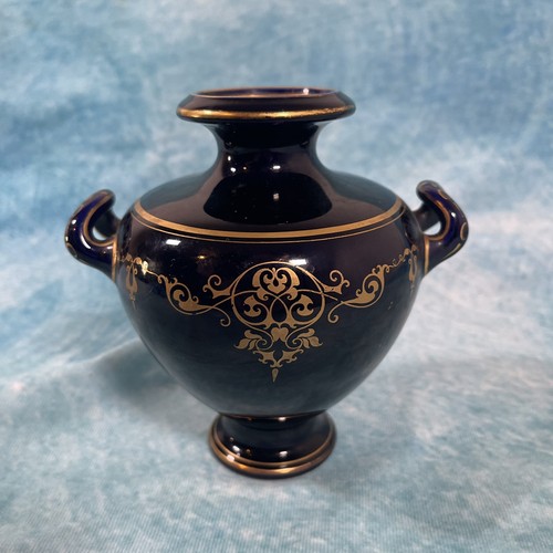 Cobalt blue limoges urn - cobalt,