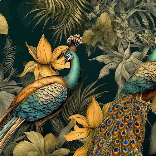 Peacock pair mint - peacock,