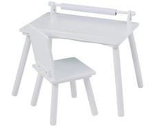 Liberty House White Writing Table & Chair - Lego Board - U
