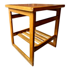 1970’s Danish Teak & Slate Tile coffee /side table