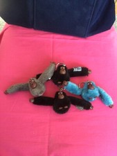 4 Collectible KIPLING Monkeys - Bag Tags /Keyrings