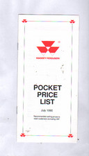 July 1990 Massey Ferguson Tractors & Machinery Price List Brochure Leaflet