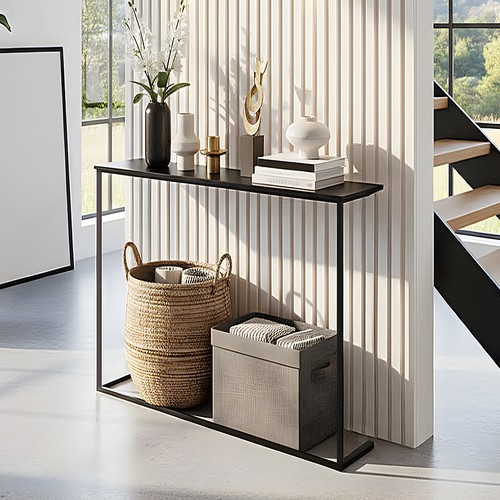 Black 80cm long slim - 80cm, console