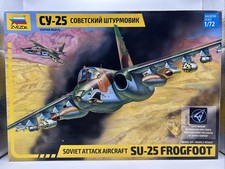 Zvezda SU-25 1:72 Scale Model Aircraft Kit with Decals - Boxed - Complete
