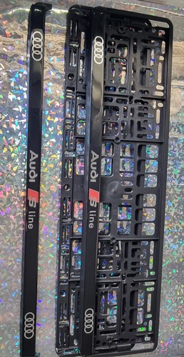Car number plate holders set