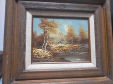 Vintage signed oil painting - vintage,