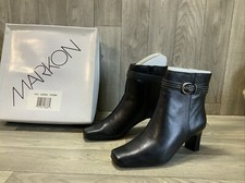 Black Leather Boots Women 8M
