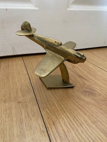 Vintage brass plane model - vintage, on