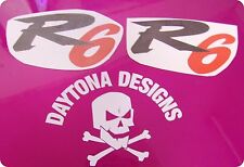 R6 BLACK & RED PAIR CUSTOM SEAT UNIT FAIRING DECALS STICKERS