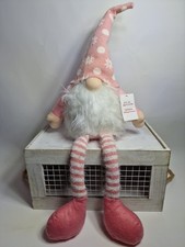 Pink Christmas Gonk Gnome Weighted With Dangling Legs 65cm Total Length BNWT