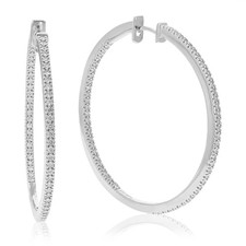 1 cttw Lab Grown Diamond Hoop