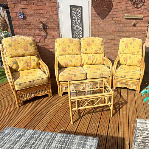 4pc rattan wicker patio lounge - rattan/wicker,