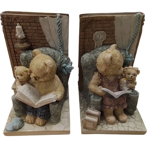 Teddy bear family - teddy, bookends