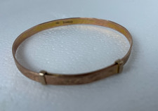 vtg ww2 era 9ct nine carat gold childs bangle charles horner (s) 1943 chester 5g