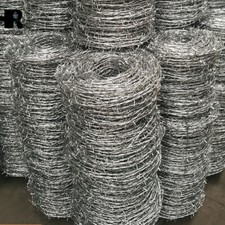 15M 30M 50M 200M Roll of Galvanised Barbed Wire Livestock Security Fencing Barbs