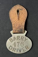 BARRY ISLAND WALES VINTAGE TROLLEYBUS DRIVER BADGE 476 VALE OF GLAMORGAN ROUTES