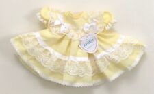 Baby Girls Traditional Lemon Dress Frilly Lace & Bows Romany 3-6M
