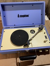 steepletone record player SRP025 blue