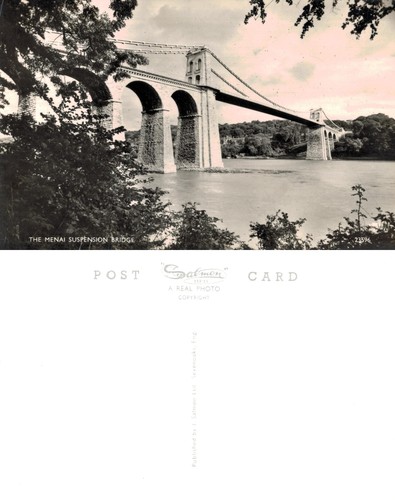 Vintage postcard the menai - vintage,