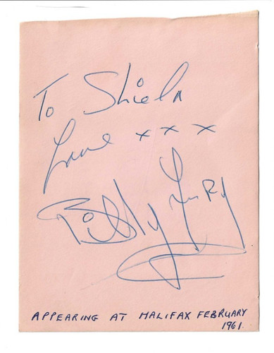 Billy fury autograph signed - billy,