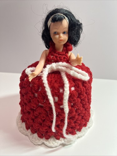 Vintage doll toilet paper roll - toilet,