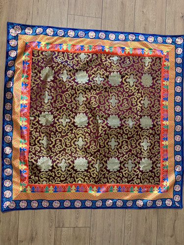 Tibetan buddhist brocade alter - buddhist,