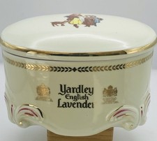 Vintage Ceramic Yardley English Lavender Oval Powder  Soap Vanity Box 