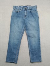 Tu Straight Jeans Men's Size 34 Mid Blue 29" Leg Stretch Mid-Rise
