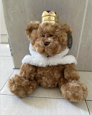 Coronation Charles III Teddy Bear King Purple Robe & Crown NEW 💜  (WHSmith) 