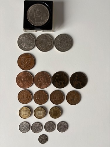 Old english coins mainly - old,