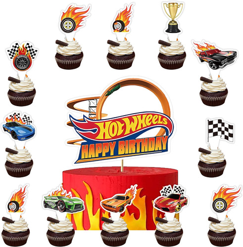 25pcs racing car cake toppers - 25pcs,