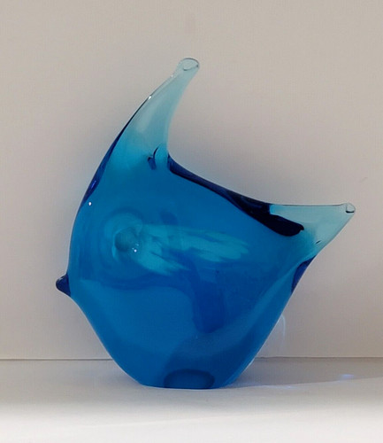 Blue swedish art glass - art,