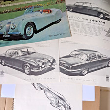 5 Vintage Car Adverts Jaguar XK120 S Model Mark X FREE P&P