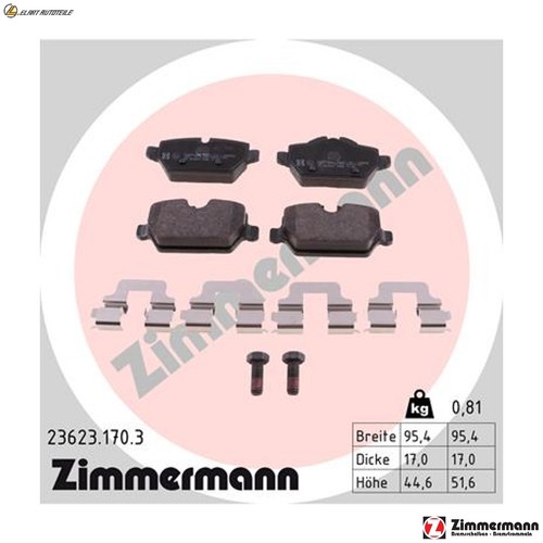 Brake pad set disc - brake,