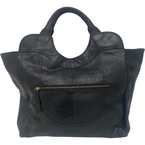 Tabitha black leather tote - tabitha,