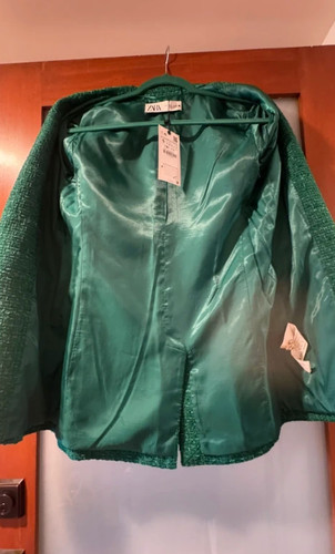 Zara women green tweeded - zara, women's