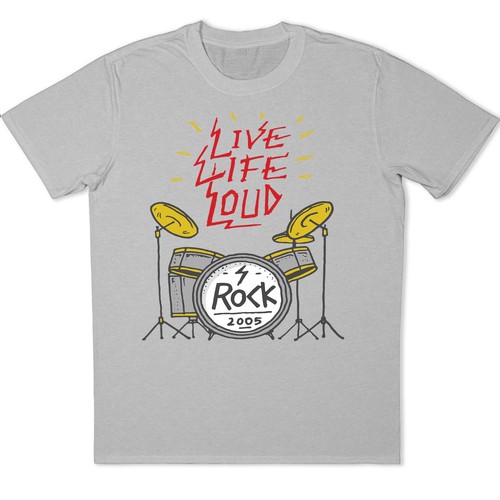 Live life loud drum set - loud,