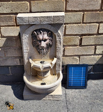 Lion Head Fountain Solar Water