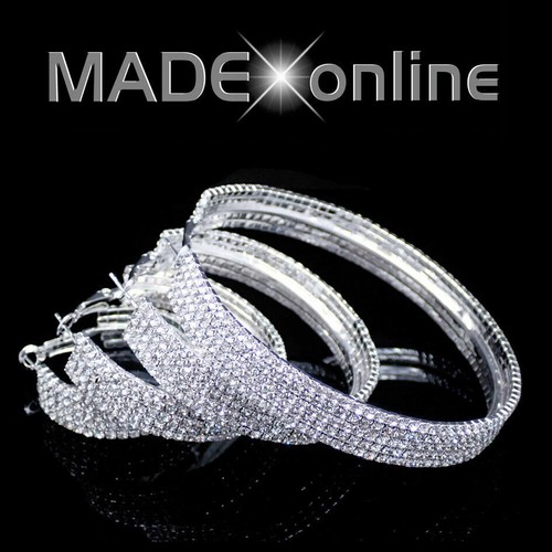 Large chunky bling - bling, hoop