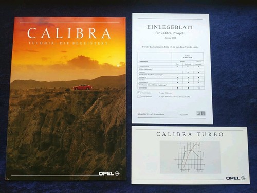 Opel calibra brochure 1991 - opel,