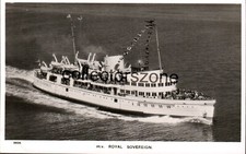 Eagle Steamers passenger Ship MV Royal Sovereign Real photo Postcard unposted