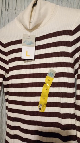 Cream and brown striped - cream,