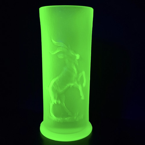 Uranium glass beer mug - uranium,