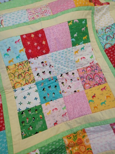 Lightly quilted patchwork - lightly,